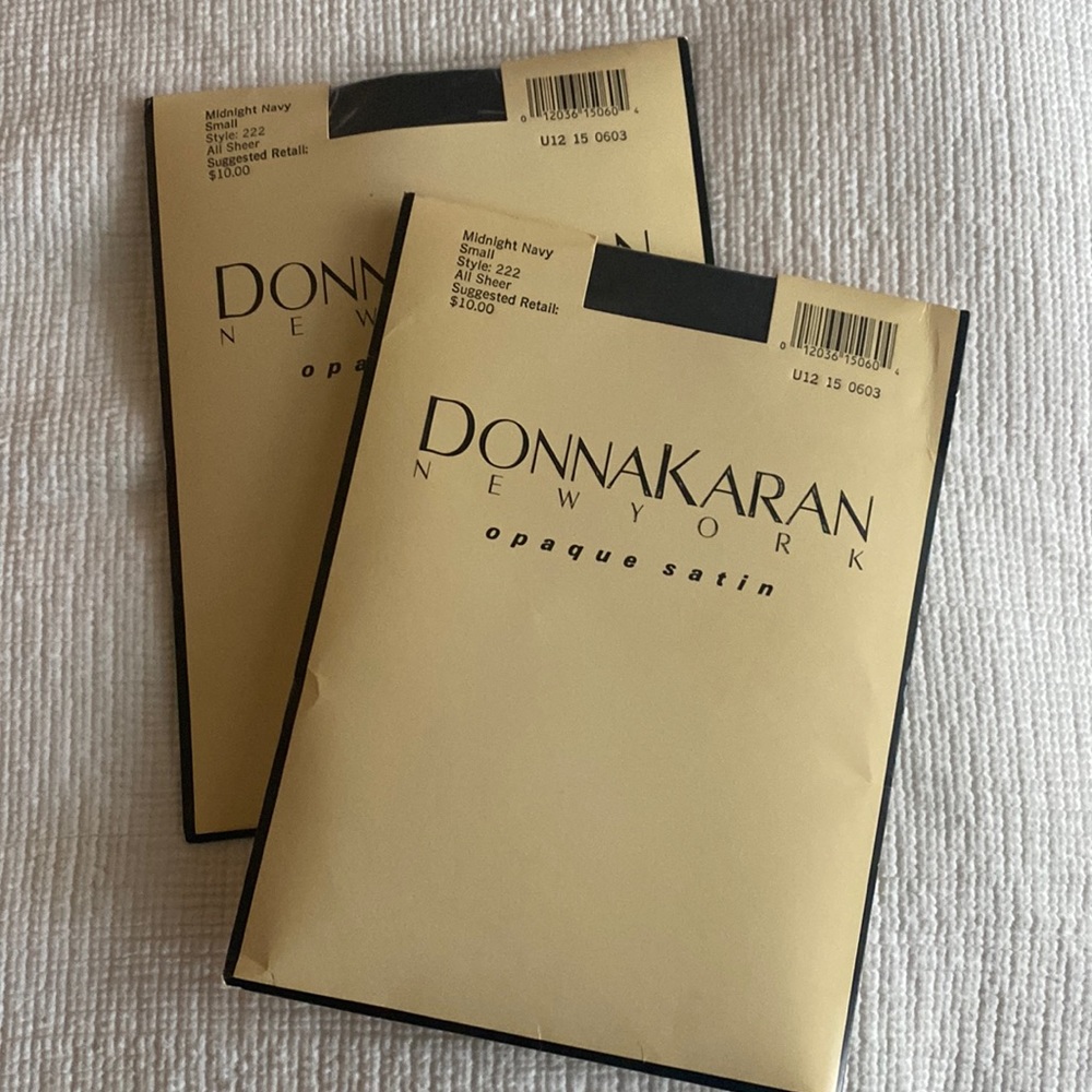 NWT Donna Karan “vintage” opaque satin tights sz small